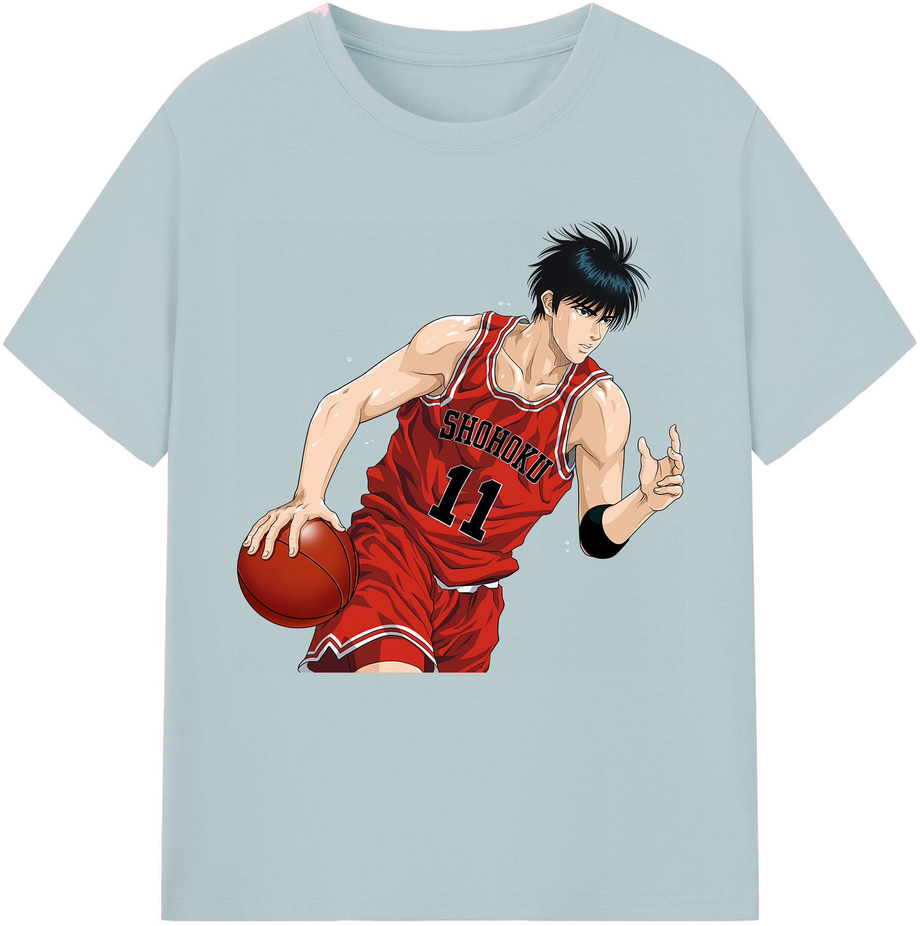 SLAM DUNK／スラムダンク 綿100％半袖Tシャツ（フロントプリント）